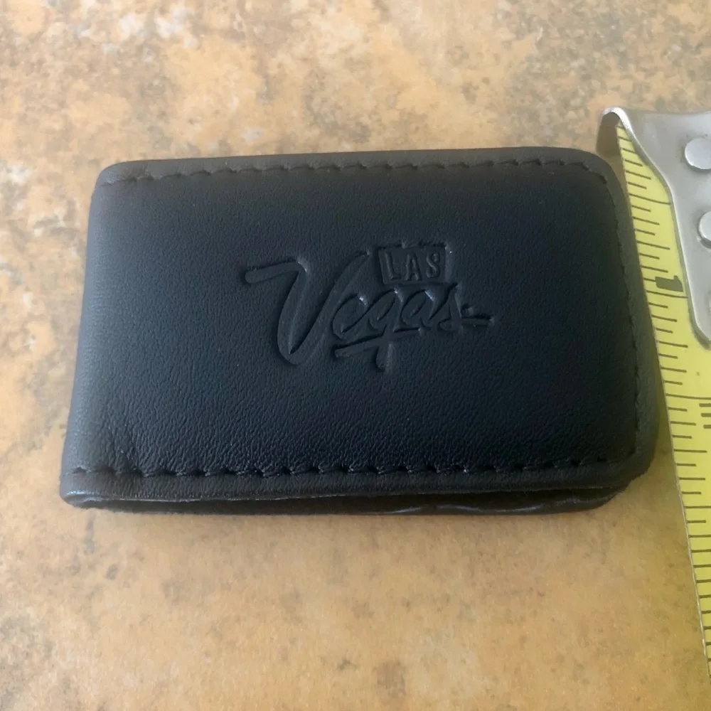 NIB Las Vegas Leather Money Clip